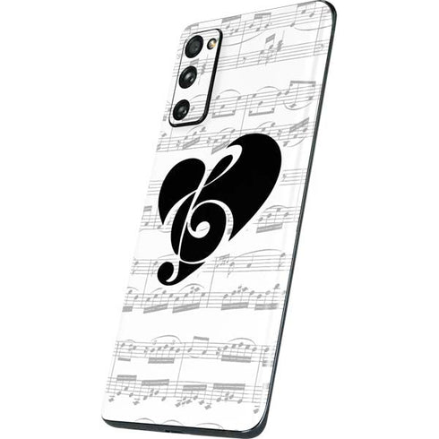 BW Musical Notes Galaxy S20 Fan Edition Skin